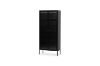Picture of STARK Steel Frame 180cmx80cm 2-Door Glass Display Cabinet (Black)