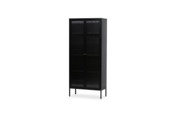 Picture of STARK Steel Frame 180cmx80cm 2-Door Glass Display Cabinet (Black)