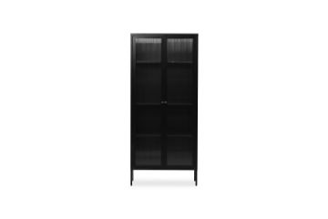 Picture of STARK Steel Frame 180cmx80cm 2-Door Glass Display Cabinet (Black)