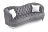 Picture of ALINA Velvet Curved Sofa with Pillows (Grey) - 3 Seater