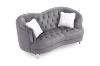 Picture of ALINA Velvet Curved Sofa with Pillows (Grey) - 3 Seater