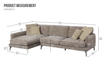 Picture of PALERMO Fabric Sectional Sofa  (Brown)