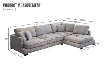 Picture of WONDERLAND Feather-Filled Fabric Sectional Sofa