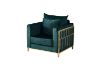 Picture of PARMA Stainless Steel Frame Velvet Armchair (Green)