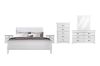 Picture of LOUIS 4PC/5PC/6PC Hevea Wood with LED Lighting Bedroom Combo in Queen Size (White)