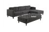 Picture of MELROSE Sectional Sofa with Ottoman (Dark Grey)