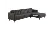 Picture of MELROSE Sectional Sofa with Ottoman (Dark Grey)