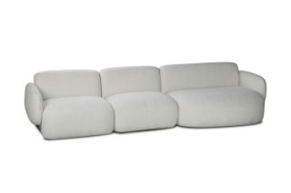 Picture of SUMMIT Fabric Modular Corner Sofa (White) - 3PC Sofa Set