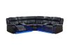 Picture of COBALT Power Reclining Sectional Sofa with LED Lights (Black)