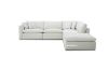 Picture of SKYLAR Feather-Filled Sectional Modular Fabric Sofa (Cream)