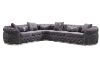 Picture of PIEDMONT Chesterfield Velvet Sectional Sofa (Grey)