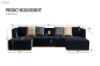 Picture of HALOTINE U-Shaped Velvet Sectional Sofa (Black)