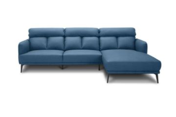 Picture of (FLOOR MODEL CLEARANCE) SIKORA Facing Right Sectional Fabric Sofa (Blue)