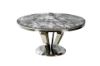 Picture of NUCCIO 137 Marble Top Stainless Round Dining Table (Dark Grey)