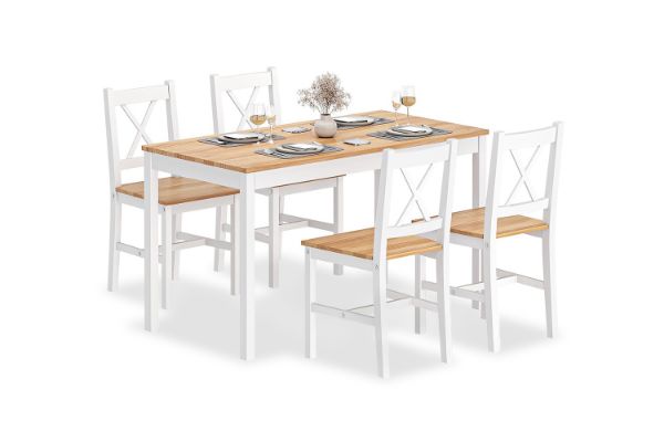 Picture of JASTINA Pinewood 5PC Dining Set 