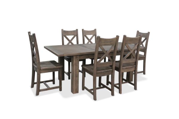 Picture of WESTMINSTER 7PC 150-200 Solid Oak Extension Dining Set (Walnut)