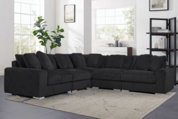 Picture of WINSTON Corduroy Velvet Modular Sofa (Black)