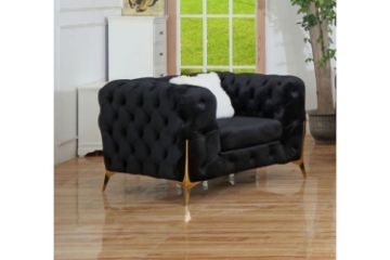 Picture of MANCHESTER  1 Seater Sofa (Black)