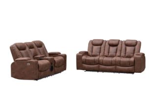 Picture of NEWPORT Air Leather Power Reclining Sofa Range - 3RRC+2RRC Sofa Set