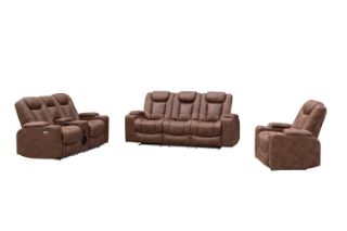 Picture of NEWPORT Air Leather Power Reclining Sofa Range - 3RRC+2RRC+1R Sofa Set