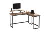 Picture of HOOBRO L-Shape Computer Desk with Monitor Holder (Walnut)