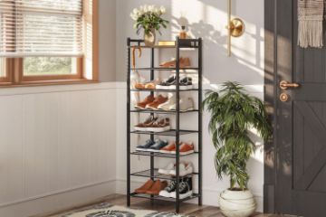 Picture of EUAN 112x41cm 8-Tier Narrow Shelf/Shoe Rack