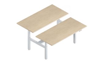 Picture of UP1 BACK-TO-BACK DUAL Height Adjustable Desk System - 1.5M Desk (Oak Top)