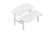 Picture of UP1 BACK-TO-BACK DUAL Height Adjustable Desk System - 1.6M Desk (White Top)