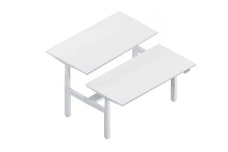 Picture of UP1 BACK-TO-BACK DUAL Height Adjustable Desk System - 1.8M Desk (White Top)