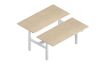 Picture of UP1 BACK-TO-BACK DUAL Height Adjustable Desk System - 1.8M Desk (Oak Top)