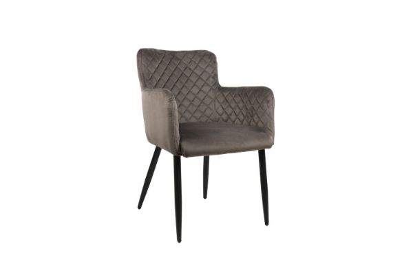 Picture of MILLY Velvet Armchair (Grey) - Each