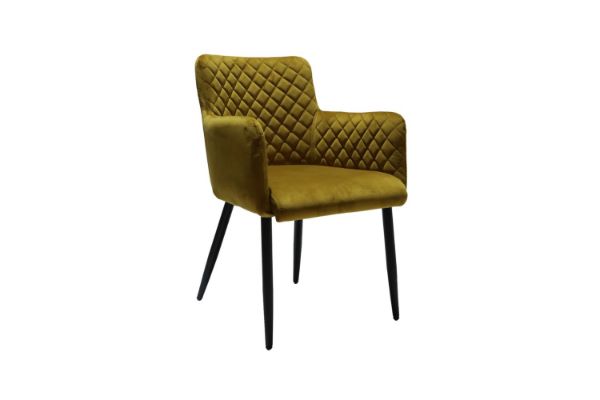 Picture of MILLY Velvet Armchair (Yellow) - Each