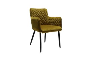 Picture of MILLY Velvet Armchair (Yellow) - Single