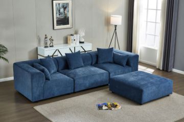 Picture of BARI Memory Foam Fabric Modular Sofa - Armless Chair