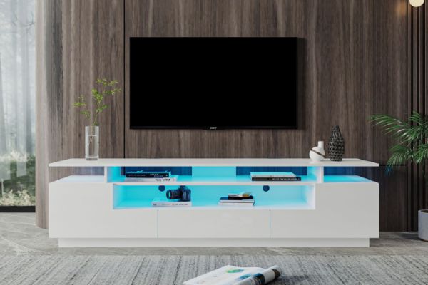 Picture of ONEL 195 TV Unit with LED Lights (White)