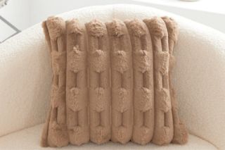 Picture of PLUSH Cushion with Inner (43cmx43cm) -Coffee Brown