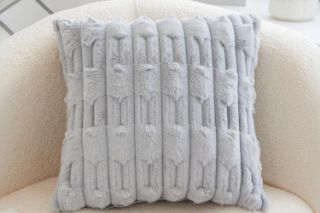 Picture of PLUSH Cushion with Inner (43x43cm) -Silver Grey