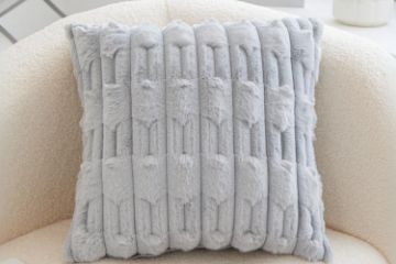 Picture of PLUSH Cushion with Inner (43x43cm) -Silver Grey