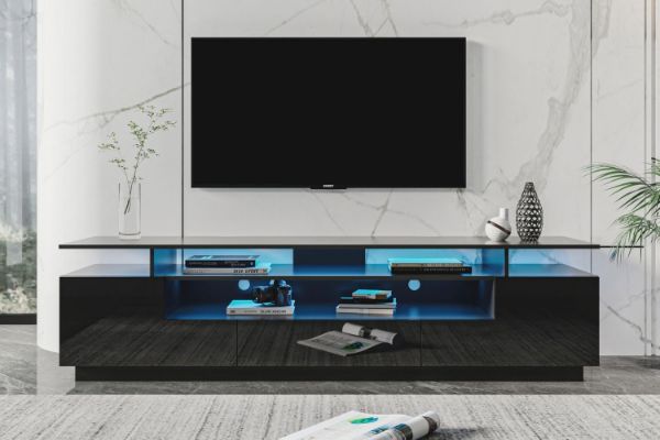 Picture of ONEL 195 TV Unit with LED Lights (Black)