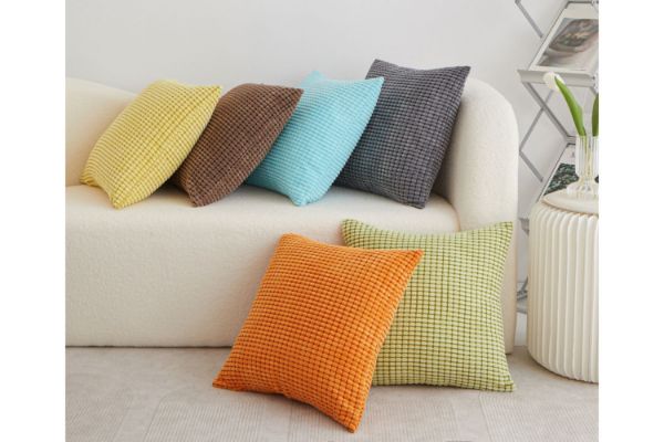 Picture of SIMPLE CORN GRAIN Plush Cushion with Inner in Multiple Colours (45cmx45cm) 