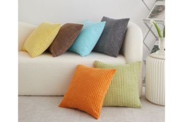 Picture of SIMPLE CORN GRAIN Plush Cushion with Inner (45x45cm)  - Gold
