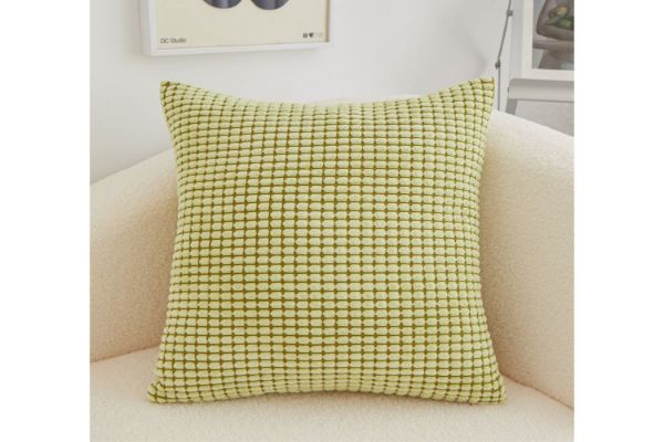 Picture of SIMPLE CORN GRAIN Plush Cushion with Inner (45cmx45cm)  - Green