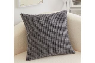 Picture of SIMPLE CORN GRAIN Plush Cushion with Inner (45cmx45cm)  - Grey