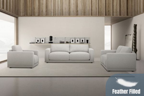 Picture of HUGO 3.5/2.5/1 Seater Feather-Filled Fabric Sofa Range - Dust, Water & Oil Resistant