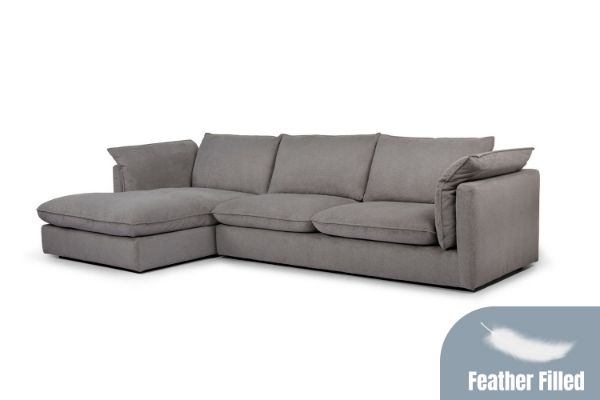 Picture of SERENA Feather-Filled Sectional Fabric Sofa