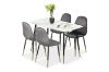 Picture of BIJOK 120 5PC Dining Set (White Marble Finishing)