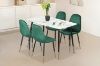 Picture of BIJOK 120 5PC Dining Set (White Marble Finishing) - Green Chairs