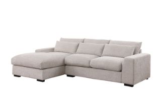 Picture of SIREN Sectional Chenille Fabric Sofa - Chaise Facing Left