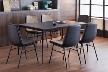 Picture of BRUTUS 1.5M Dining Set (Dark Grey) - 5PC