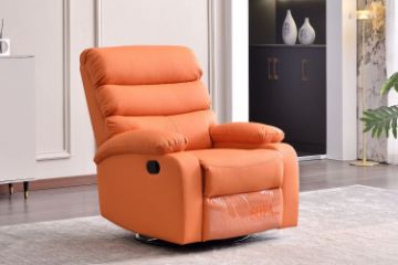 Picture of OLIVIO 360° Swivel Manual Recliner Lounge Chair With Mobile Holder (Orange)